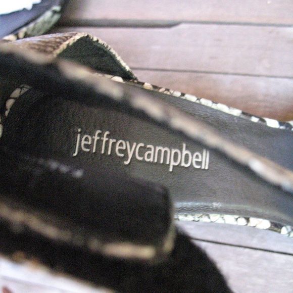 Jeffrey Campbell Snake Print Block Heel Sandals - Picture 6 of 8
